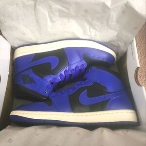 Jordan 1 Mid Black/Concord DS 7.5W/6M